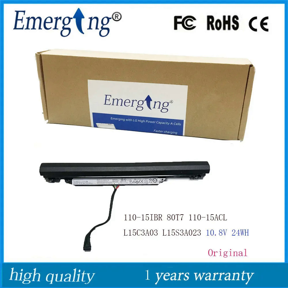 10.8โวลต์24Wh ใหม่เดิมแล็ปท็อปแบตเตอรี่ L15C3A03สำหรับ Lenovo I Deap AD 110-15 110-14 110-15 110-15I