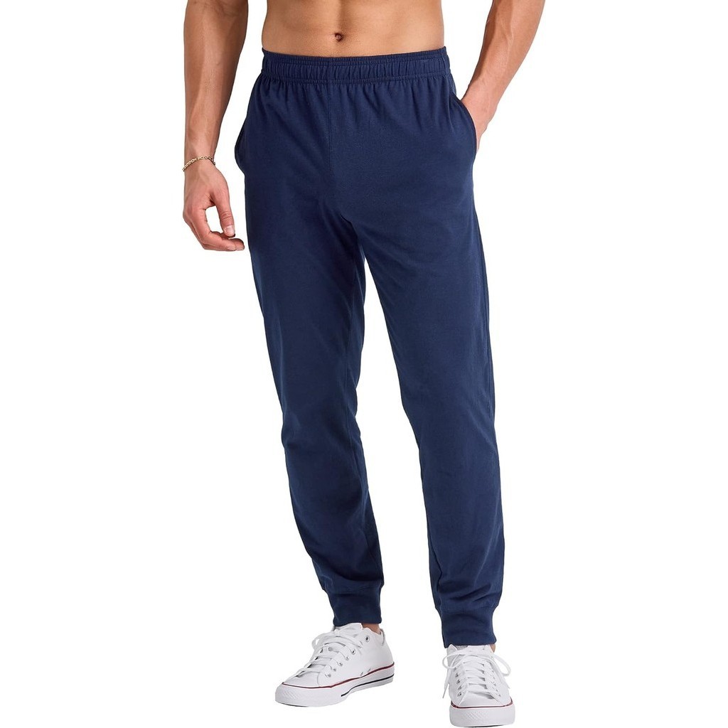 FashionHanes Originals Cotton Joggers, Jersey Sweatpants for Men with Pockets, 30" Inseam