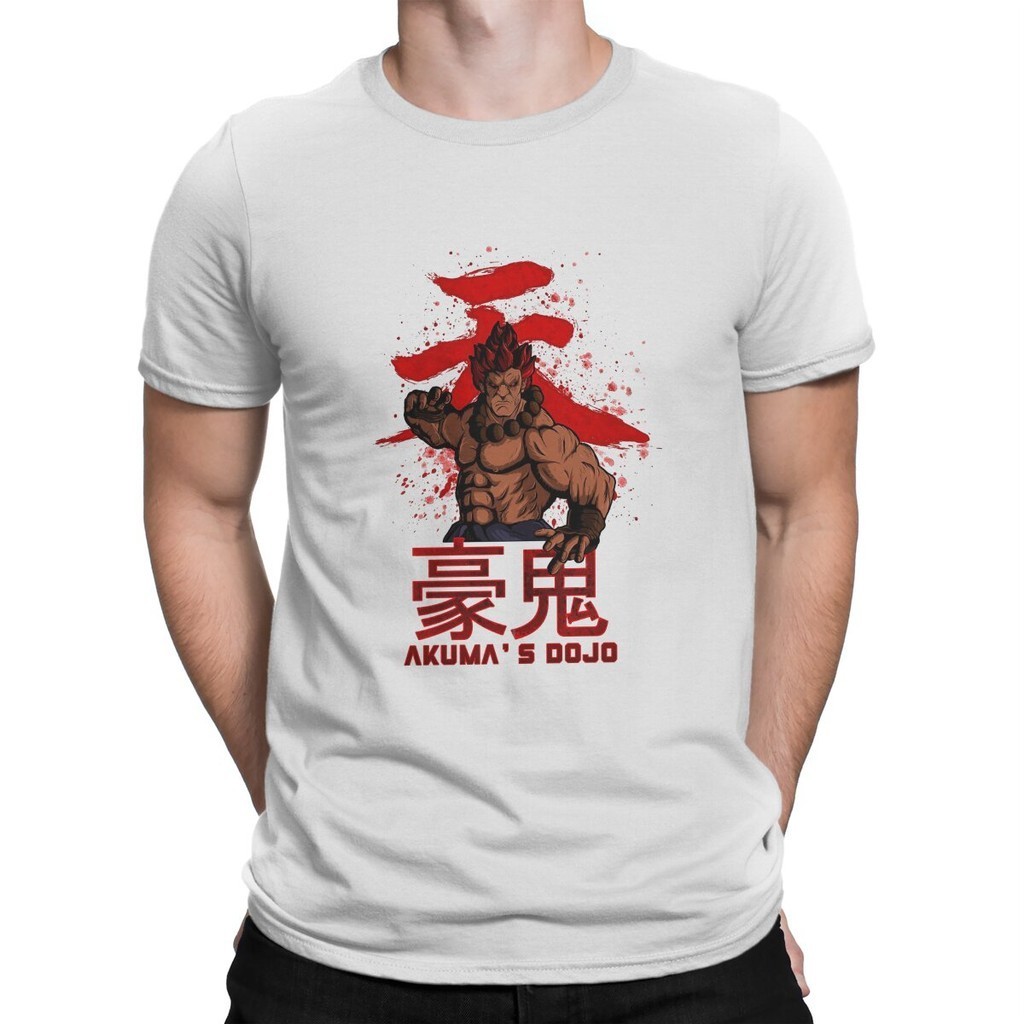 【COD】AKUMA'S DOJO Street Fighter T Shirt Gothic O-Neck TShirt Harajuku Clothes