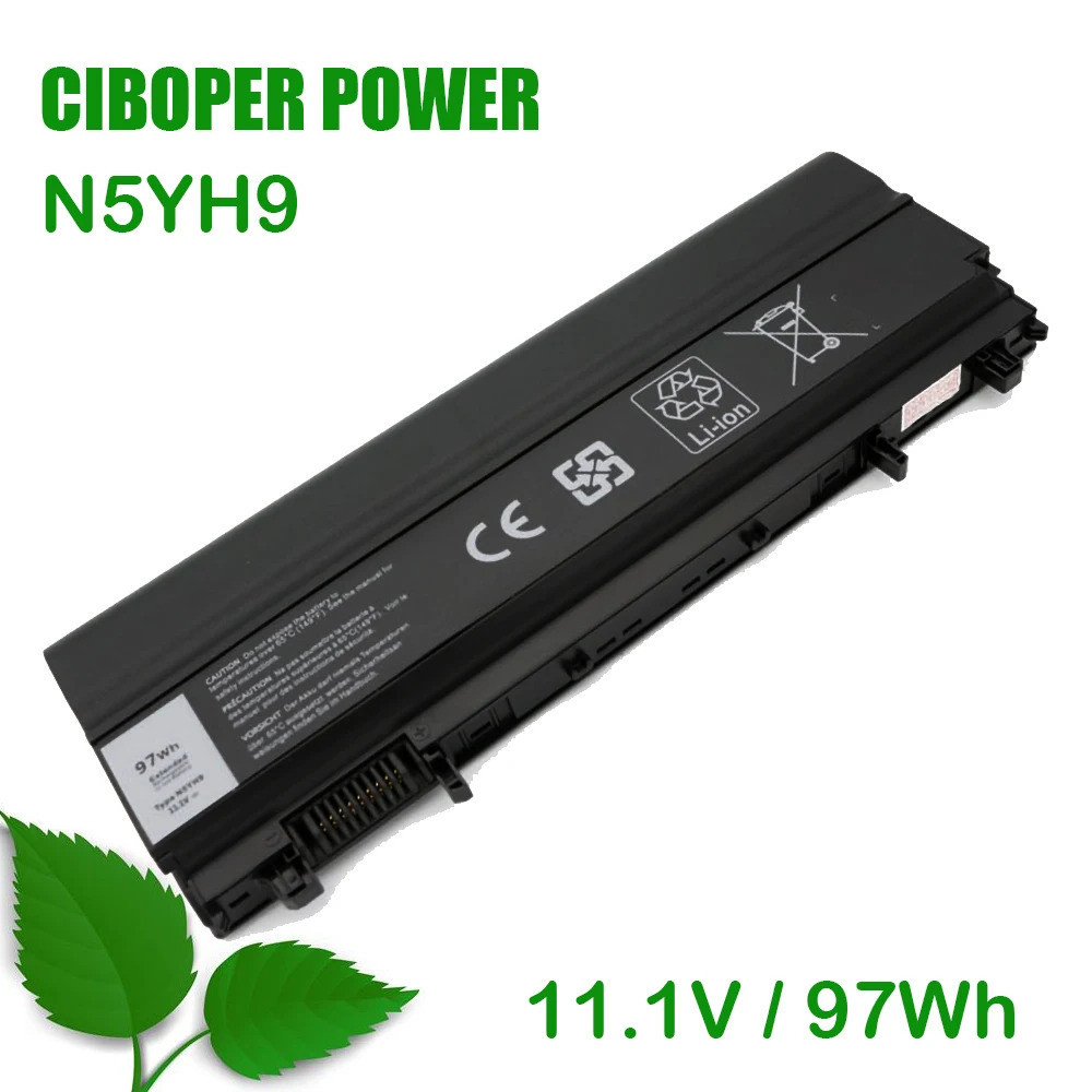 Ciboperpower ใหม่ Origina แบตเตอรี่แล็ปท็อป N5YH9 11.1V 97Wh 9เซลล์สำหรับ E5440 E5540 N5YH9 7W6K0 3K