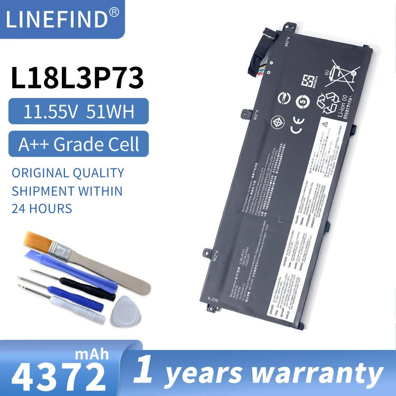 ใหม่ L18M3P73แบตเตอรี่แล็ปท็อปสำหรับ Lenovo T Hink P AD T490 T495 P43S L18L3P73 L18C3P72 L18M3P74 SB