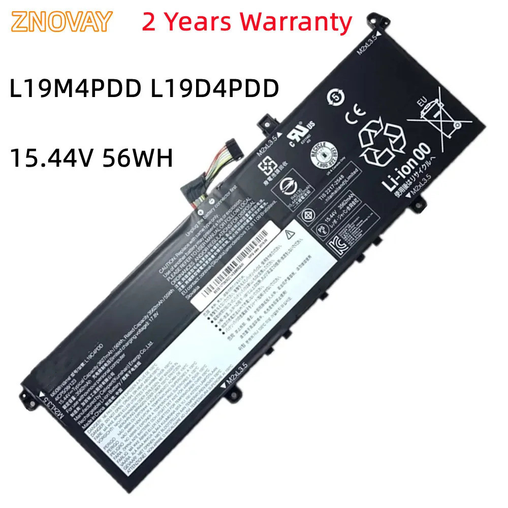 L19D4PDD L19M4PDD L19C4PDD แบตเตอรี่แล็ปท็อปสำหรับ Lenovo 5B10Z37621 56WH 5B10Z37618 ThinkBook 13S 1