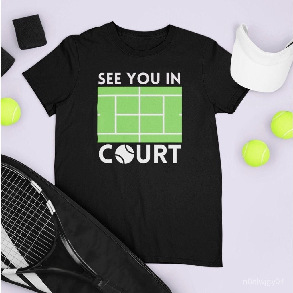 【High quality】Funny Tennis t-shirt, See you in court t-shirt, Tennis tee, Tennis player gift, Tennis