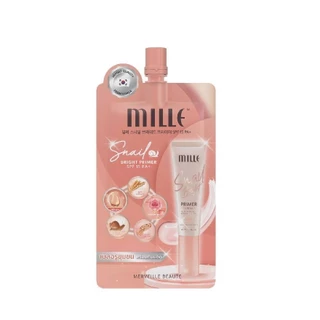 [6ซอง ยกกล่อง] Mille ไพรเมอร์เบลอรูขุมขน คุมมัน Snail Bright Primer 6 g.