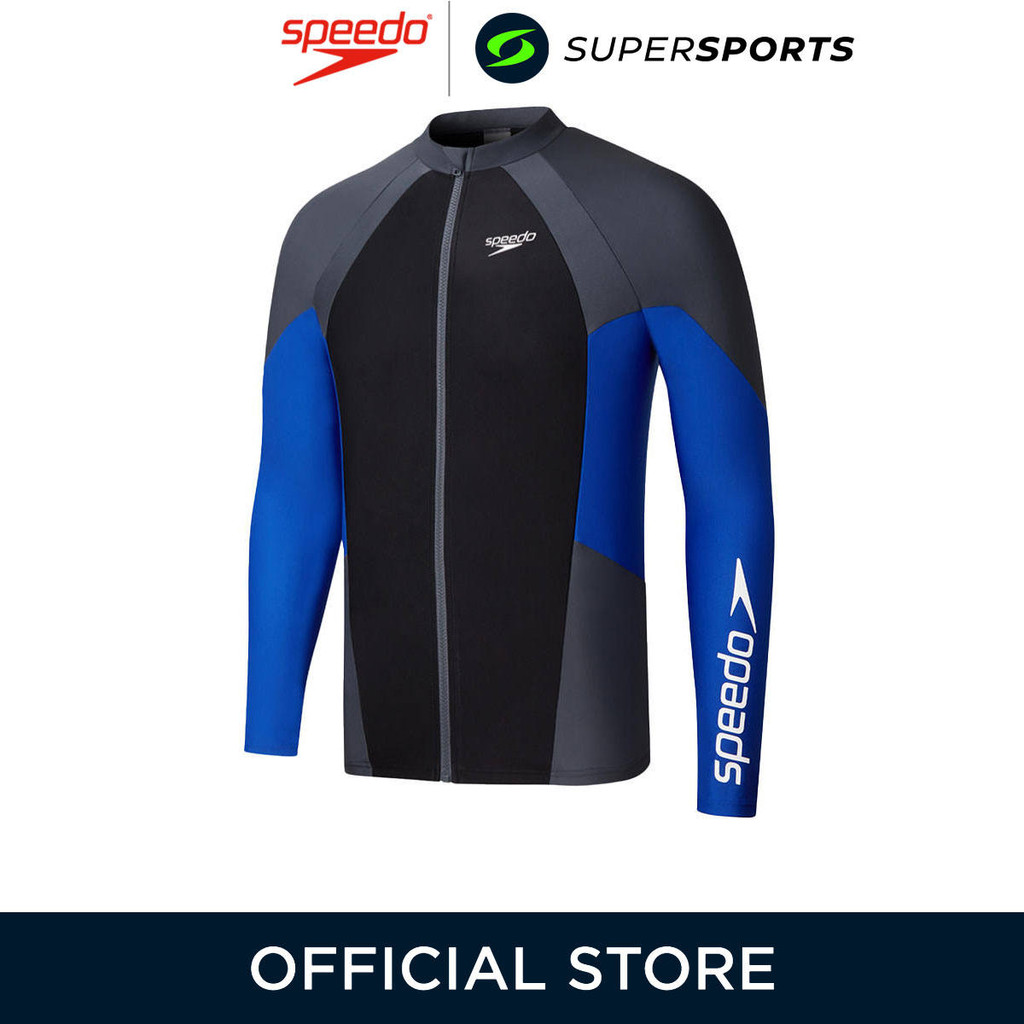 SPEEDO Zipped Long Sleeve เสื้อรัชการ์ดผู้ชาย