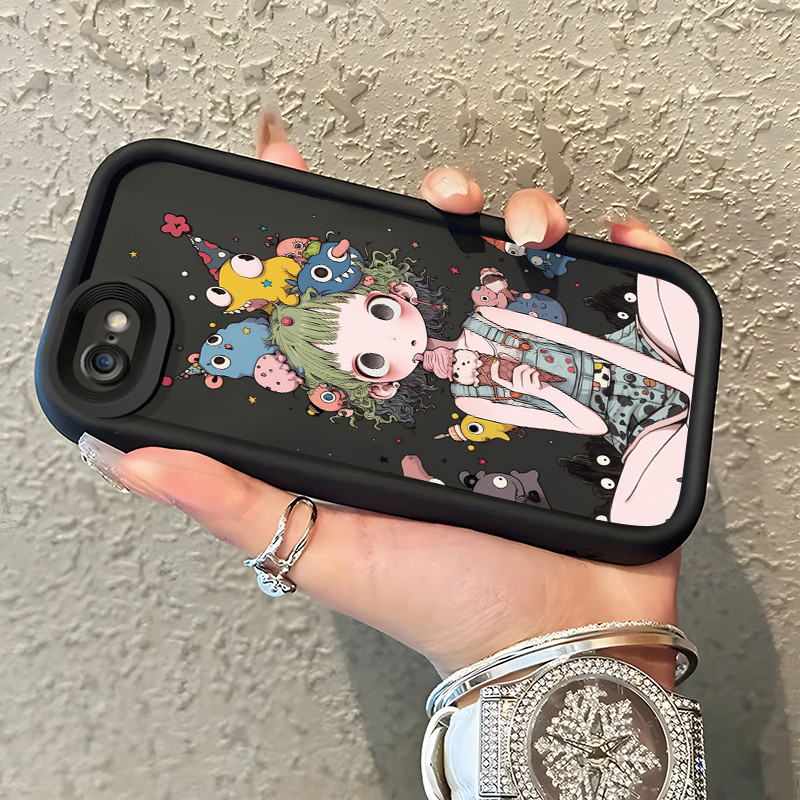 เคสสำหรับ iPhone 6 Plus 6s Plus 7 Plus 8 Plus SE 2020 เคสครอบสาวน้อยสวยป้องกันการตก