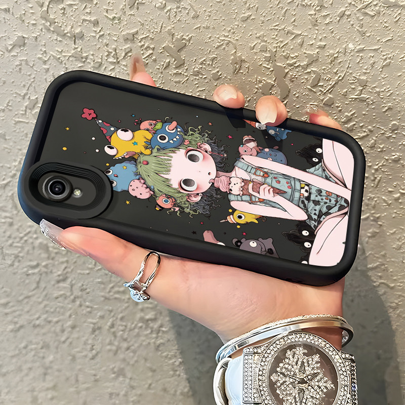 เคสสำหรับ VIVO Y91C Y90 Y1s เคสครอบสาวน้อยสวยป้องกันการตก