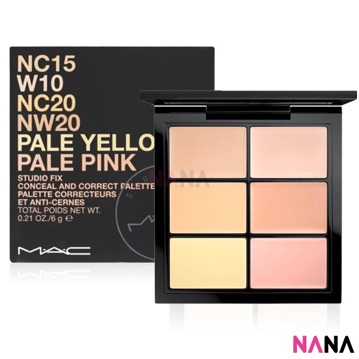 MAC Studio Fix Conceal And Correct Palette - Light คอนซีลเลอร์พาแลตเน้นการปกปิดในแบบที่มืออาชีพระดับสูง สี Light 6 กรัม