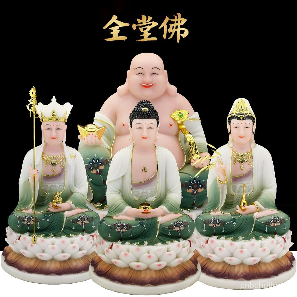 ห้องนั่งเล่นเจ้าแม่กวนอิมหินอ่อนสีขาวประดิษฐานรูปปั้นของเทพเจ้าศักดิ์สิทธิ์ทั้งสามของเสาโป Z686