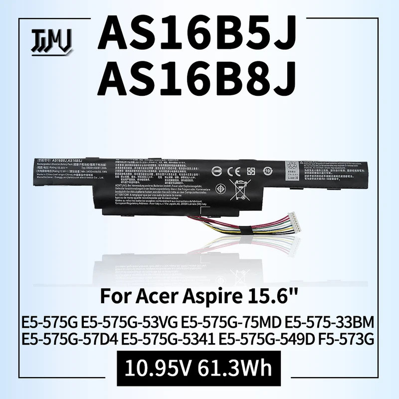 แบตเตอรี่ AS16B8J สำหรับ Acer Aspire 15.6 "E5-575G-53VG E5-575G-75MD E5-575-33BM E5-575G-549D