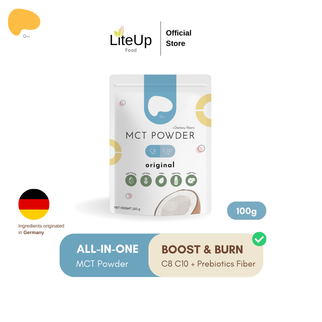 [Original] Ovi Boost & Burn +Prebiotics คุมหิว อร่อยไม่มีน้ำตาล ขั้นสุดของ MCT C8 C10 ทานกับเวย์โปรตีน กาแฟ คีโต
