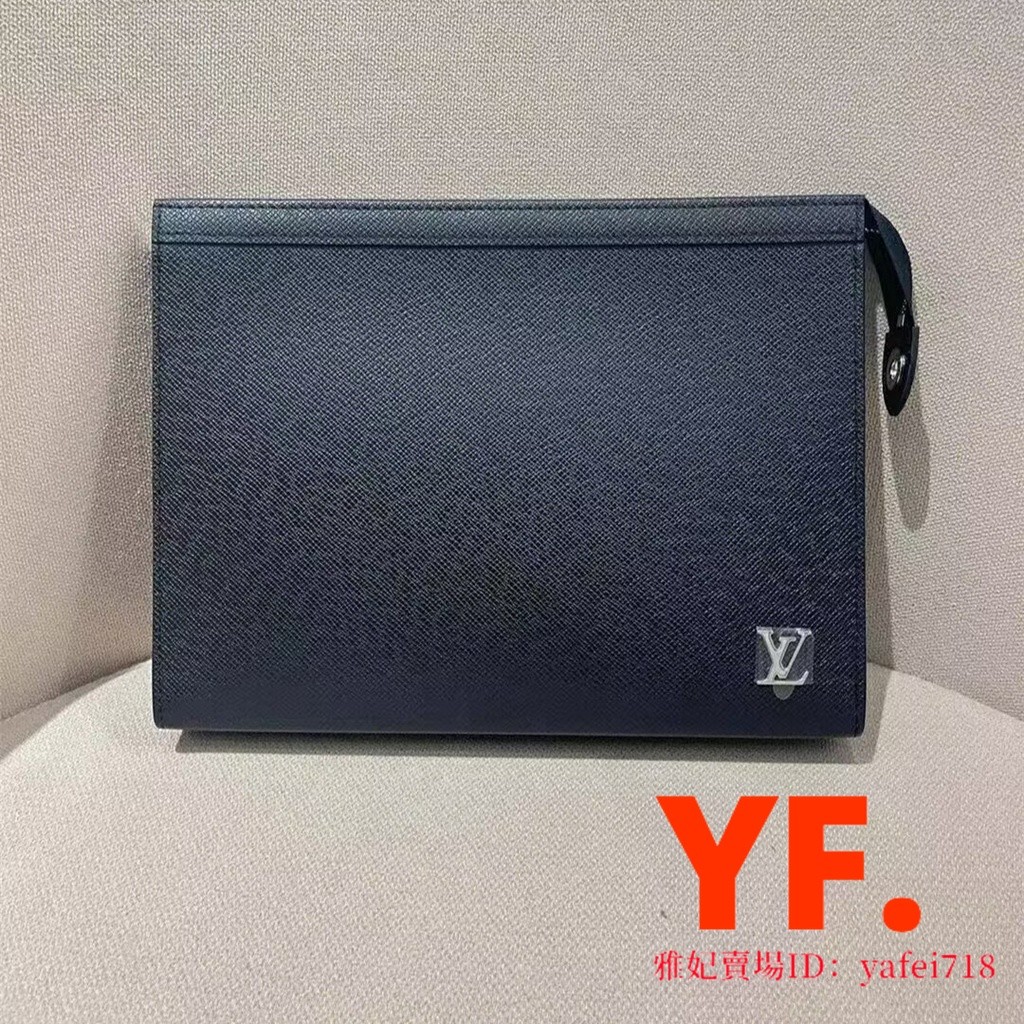 มือสอง] กระเป๋าผู้ชาย LV ใหม่สีดำ POCHETTE VOYAGE กระเป๋าคลัทช์กลาง M30450 ในสต็อก