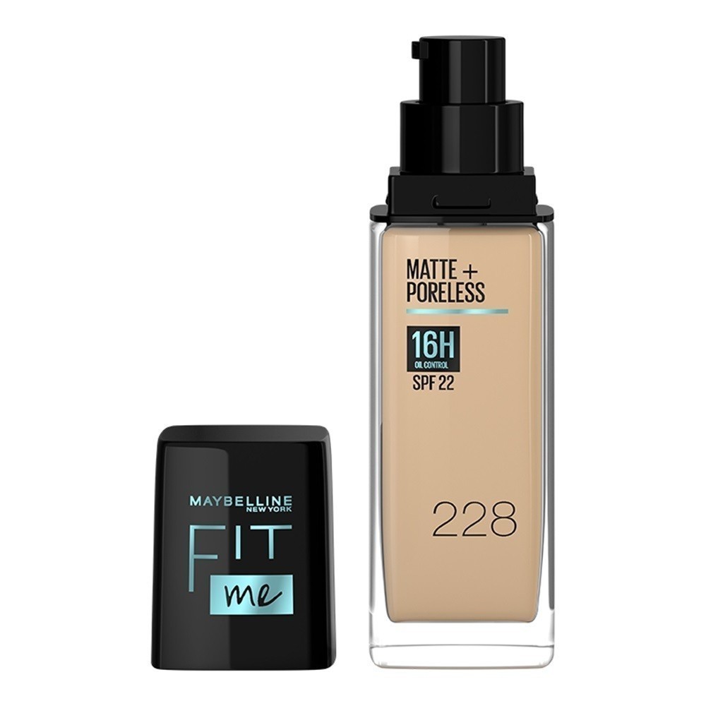 Maybelline Fit Me Fdt Mat Pore Pump 228 เมย์เบลลีน นิวยอร์ก รองพื้น ฟิต มี แมท แอนด์ พอร์เลส ฟาวเดชั่น เฉด 228 30 มล.