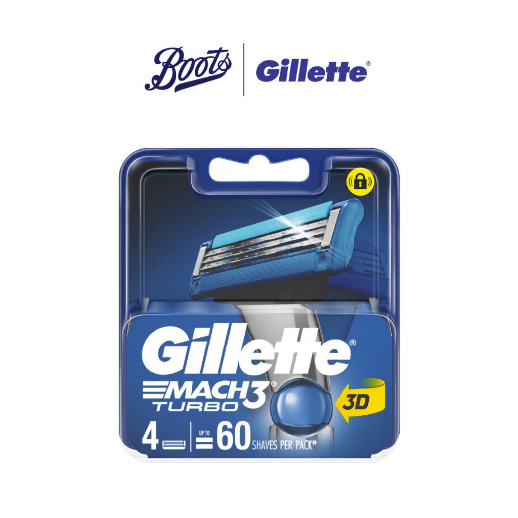 Gillette ใบมีดโกน ยิลเลตต์ รีฟิว / ชนิดเติม 4 ใบมีดโกน