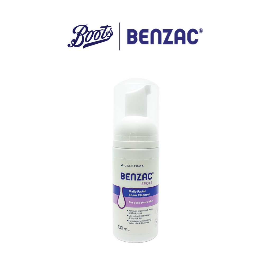 BENZAC เบนแซค สปอตส์ เดย์ลี่ เฟเชียล โฟม คลีนเซอร์ 130มล.