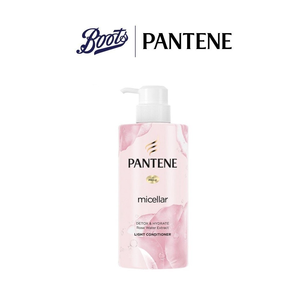 Pantene แพนทีน โปร-วี ไมเซล่า ดีทอกซ์ แอนด์ ไฮเดรต โรส วอเตอร์ เอกซ์แทรก ไลท์ คอนดิชันเนอร์ 300 มล.