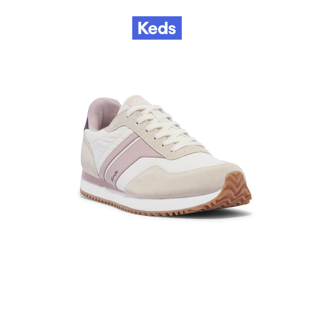 KEDS รองเท้าผ้าใบ แบบผูกเชือก รุ่น RENA NYLON/SUEDE สีครีม ( WH68012 )