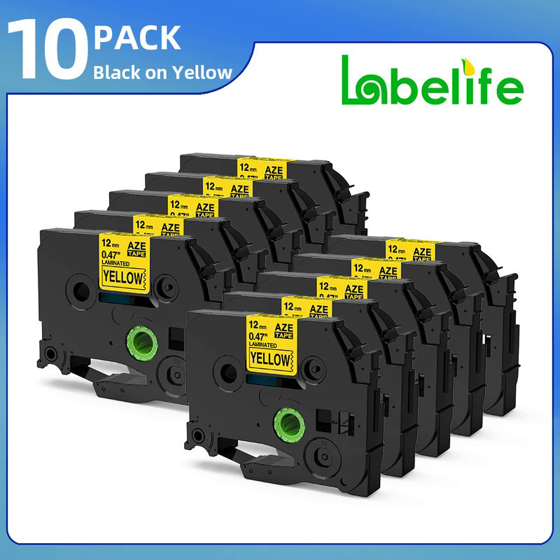 Label Tape tz231 tz631 Compatible for Brother Label Tape 12mm 0.47 Laminated for PTH110 PTD210 P710B