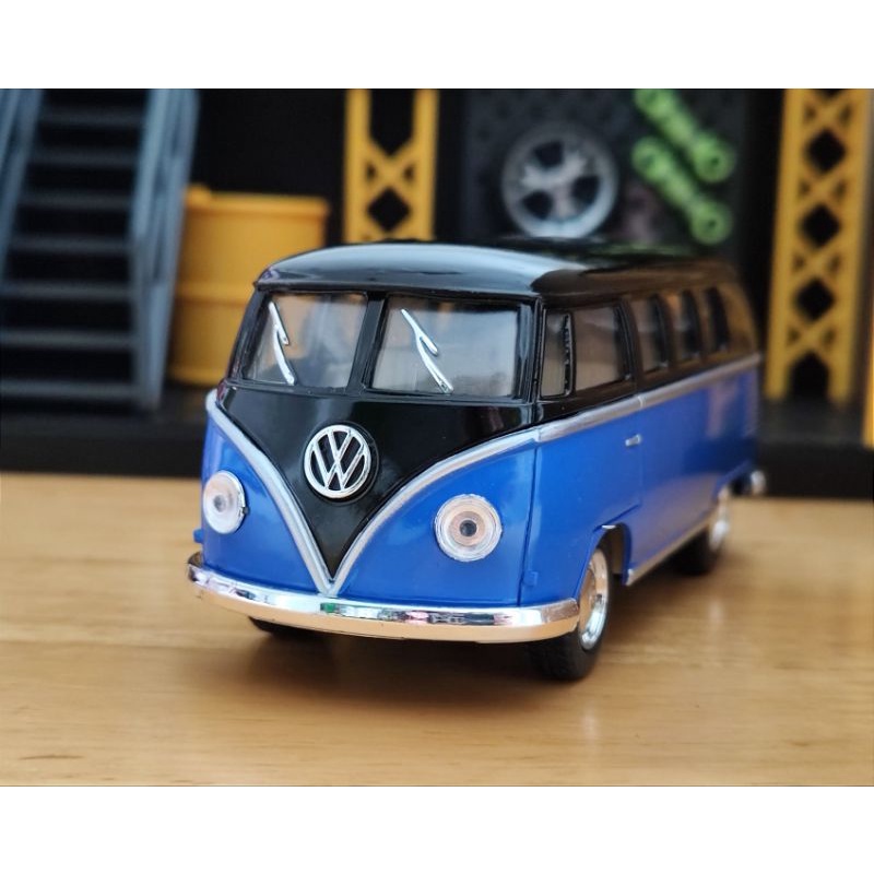 โมเดลรถ รถตู้ 1962 Volkswagen Classical Bus โมเดลรถเหล็ก รถโฟล์คตู้ ไม่มีกล่อง