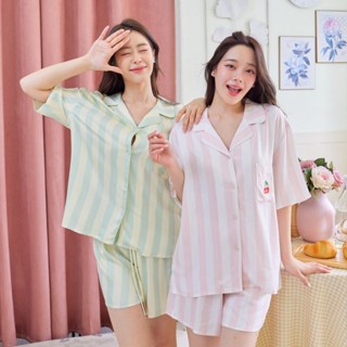 ชุดนอน Muslin pajamas [ โค้ด MUSSEP65 ลด 65฿] ชุดนอนผ้าเยื่อไผ่ ผ้านุ่ม ใส่สบาย (รุ่น A431,A432)