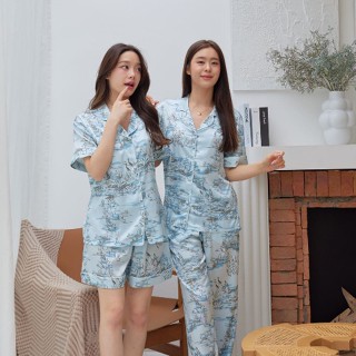 ชุดนอน Muslin pajamas [ โค้ด MUSSEP130 ลด 130 ฿] ชุดนอนSilk Satin (รุ่น N1130,T1130,K1130,L1130)