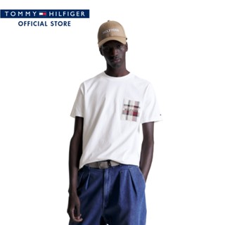 Tommy Hilfiger เสื้อยืดผู้ชาย รุ่น MW0MW32120 YBR - สีขาว