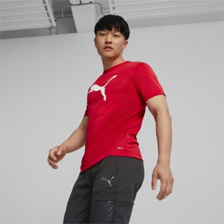 PUMA FOOTBALL - เสื้อยืดผู้ชาย individualRISE Football Logo สีแดง - APP - 65812801