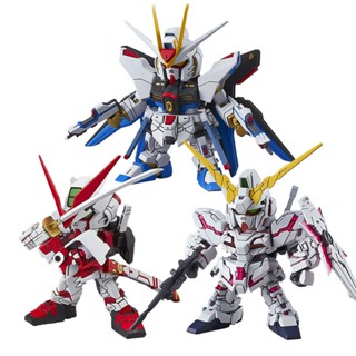 ❃♂┋Bandai SD กันดั้มประกอบโมเดล Q Version SDEX Red Heresy Fate 00 Flying Wing Unicorn Freedom Gundam B Warrior