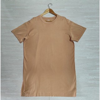 Uniqlo Women Uniqlo U Crew Neck T Short Sleeve Dress เดรส รุ่น U สีส้ม Size L มือ2