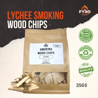 350G WOOD CHIPS (LYCHEE WOOD) ไม้ลิ้นจี่ 350 กรัม ใช้สำหรับการทำอาหาร,การรมควันในเตาอบ, การออฟเซ็ต, การย่างบาร์บีคิว