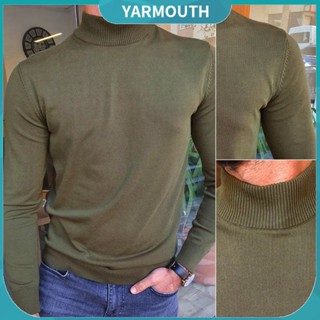 Yyr_ เสื้อกันหนาว คอสูง แบบเรียบ