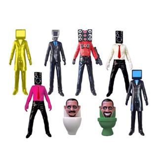 โมเดล Skibidi toilet action figure Speakerman TV Man โมเดลตุ๊กตาฟิกเกอร์ ของเล่นสําหรับเด็ก เก็บสะสม 17 ชิ้น