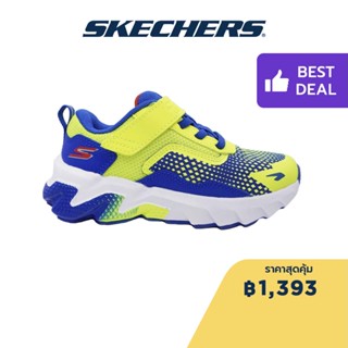 Skechers สเก็ตเชอร์ส รองเท้าเด็กผู้ชาย รองเท้าผ้าใบ Boys Elite Sport Thread Shoes - 403960L-YLBL Machine Washable