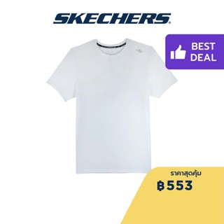 Skechers สเก็ตเชอร์ส เสื้อยืดวิ่งแขนสั้นผู้ชาย Men Running Tee Apparel - SP22Q4M428-BRWH