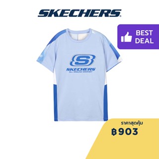 Skechers สเก็ตเชอร์ส เสื้อยืดแขนสั้นเด็กผู้ชาย Boy Short Sleeve Tee Apparel - P223B005-02P8