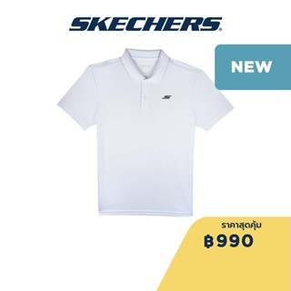 Skechers สเก็ตเชอร์ส เสื้อโปโลผู้ชาย Men Knit Polo - SP123M075-00GK