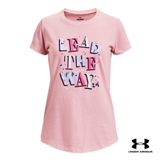 Under Armour UA Girls Lead The Way Confetti Short Sleeve อันเดอร์ อาร์มเมอร์ เสื้อเทรนนิ่ง สำหรับเด็กผู้หญิง