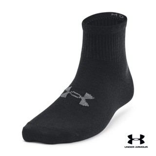 Under Armour UA Kids UA Essential 3-Pack Quarter Socks อันเดอร์ อาร์เมอร์ ถุงเท้า เทรนนิ่ง สำหรับทุกเพศ