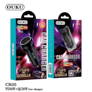 ส่งเร็ว👍🏻OUKU CK05 CARCHARGER FAST CHURGEP CAR USE OUTPUT Qc20W 5(W PG3ow GORILLA SUPPORT FAST CAR CHARGER