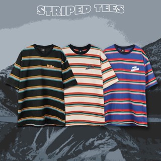 Urthe - เสื้อยืด ลายทาง รุ่น URTHE STRIPED 3D LOGO