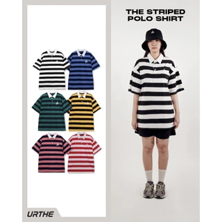 URTHE - เสื้อโปโล แขนสั้น ลายทาง รุ่น THE STRIPED POLO