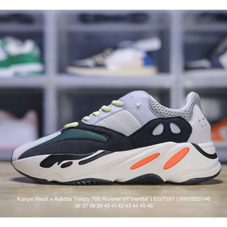 Kanye West x Adidas Yeezy 700 Runner V1 "Inertia" Popcorn Midsole รองเท้าผ้าใบลําลอง สไตล์เรโทร เหมาะกับการวิ่งจ็อกกิ้ง