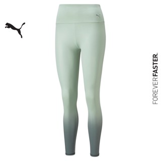 PUMA TRAINING - กางเกงเลกกิ้งผู้หญิง STUDIO Ombre High Waist Full-Length Training สีเขียว - APP - 52106077