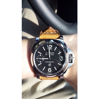 Panerai - PAM5 Noob V4 สภาพใหม่ พรายน้ำไข่ไก่สวยมาก สายหนังสีน้ำตาลอ่อน Vintage