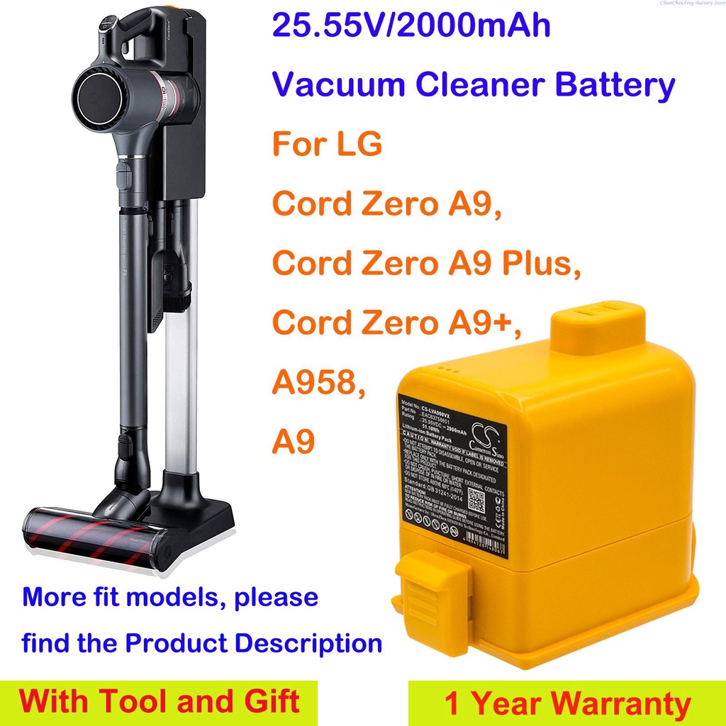 OrangeYu 2000mAh Vacuum Cleaner battery EAC63758601 for LG Cord Zero A9,Cord Zero A9 ,A9, Cord Zero 