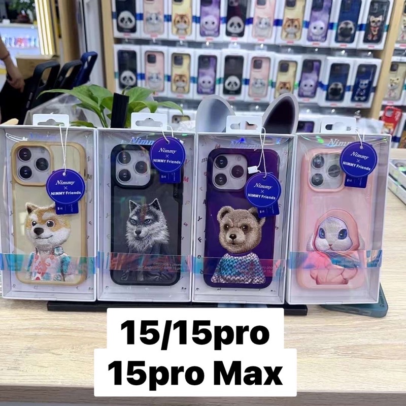 NIMMYแท้ New!!! ลายใหม่ล่าสุดเคสหนังลายปัก3D สำหรับ iphone 15/15pro/15pro max