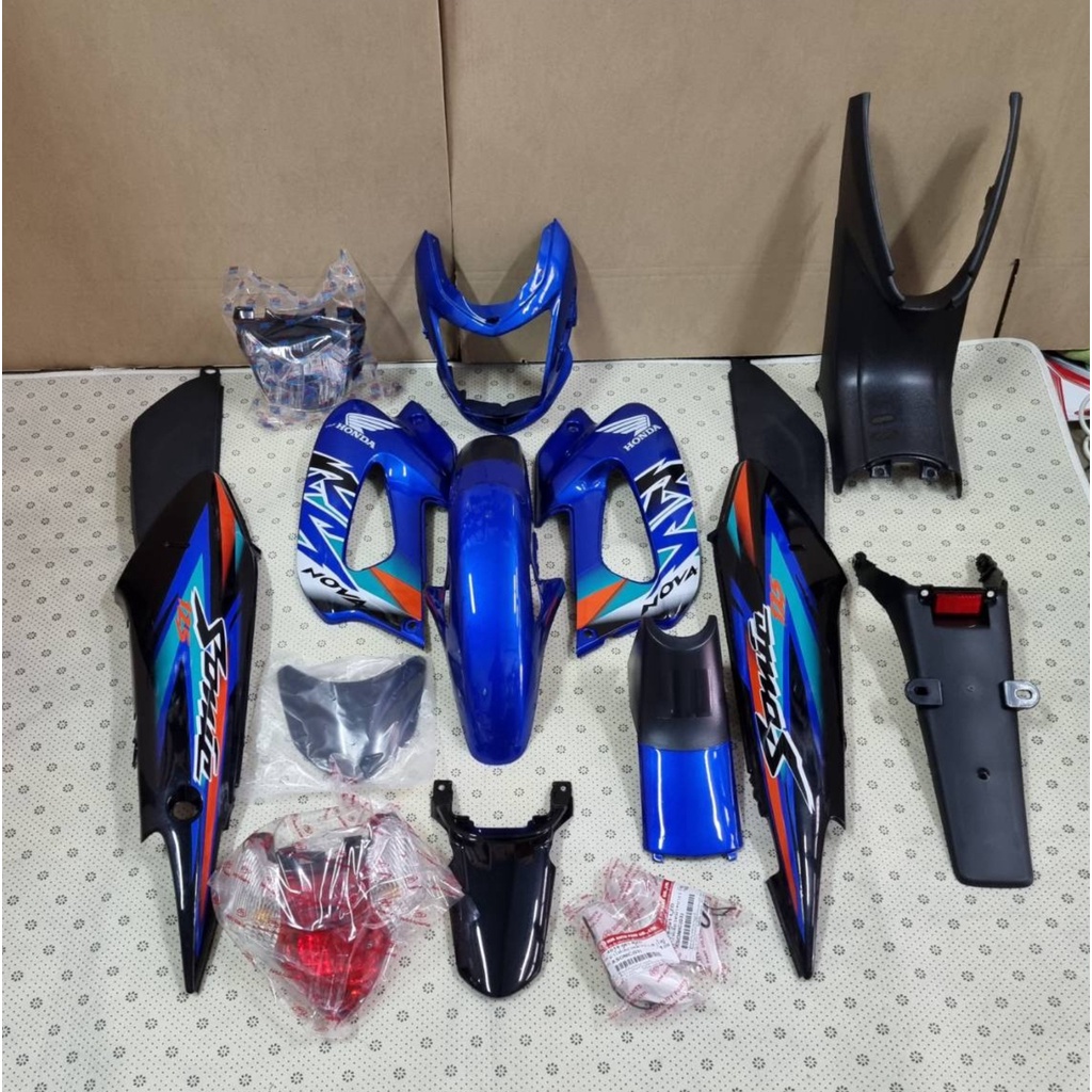 ชุดสี sonic รุ่นแรก หน้ากากรุ่นสอง สีน้ำเงินดำ ปี2003 แฟริ่ง โซนิค ตัวเก่า กาบรถ เฟรมรถ พร้อมติดลาย