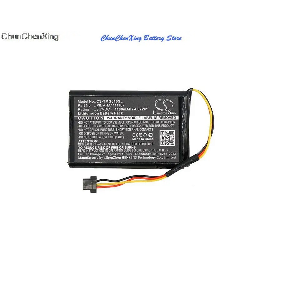 QO7W OrangeYu 1100mAh Battery AHA1111107, P6 for TomTom 4FA60, Go 610