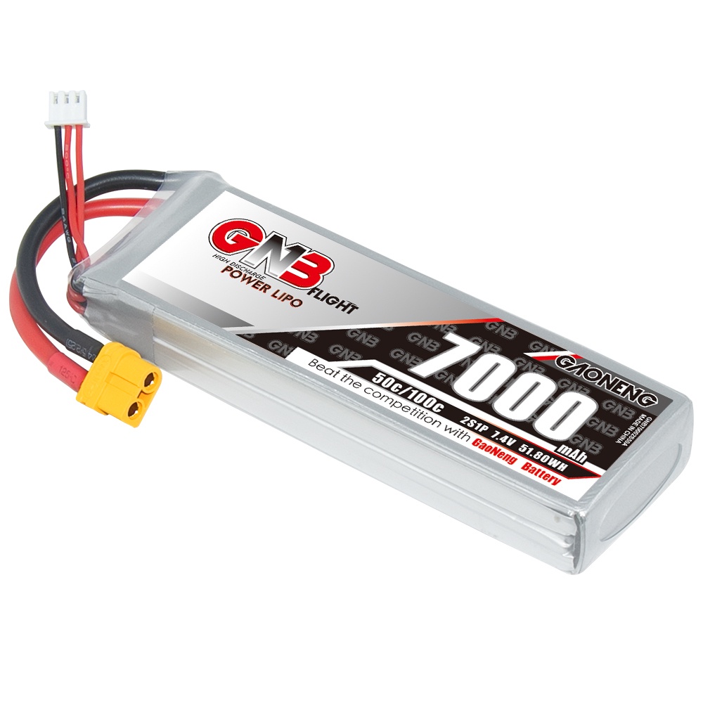 ✡GNB GAONENG 2S 7000mah 7.4V 50C 100C XT60 RC LiPo battery for RC Boat Cars Drone Racing Truck