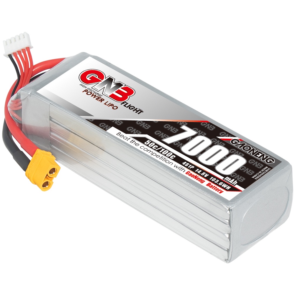 ✸GNB GAONENG 4S 7000mah 14.8V 50C 100C XT60 RC LiPo battery for RC Boat Cars Drone Racing Truck